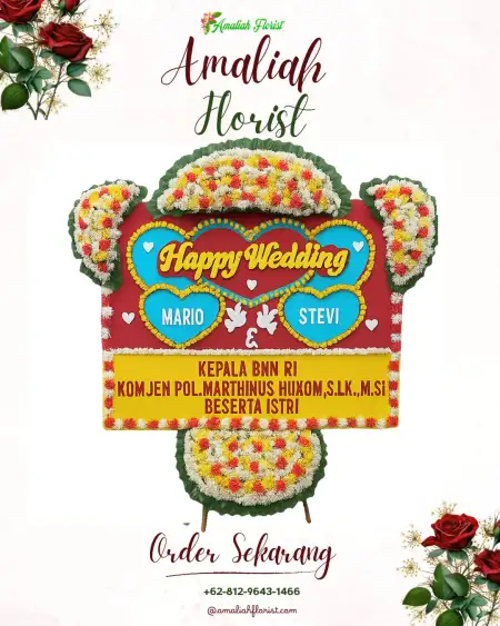 Papan Bunga Pernikahan Bleboh